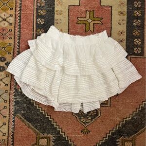Aerie Rock n Ruffle White Skirt